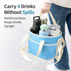 CarrySip™ 4-Cup Drink Carrier — Hands Free & Spill Proof