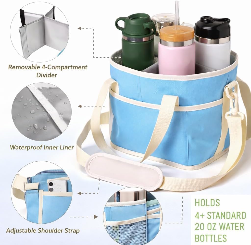 CarrySip™ 4-Cup Drink Carrier — Hands Free & Spill Proof