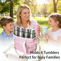 CarrySip™ 4-Cup Drink Carrier — Hands Free & Spill Proof