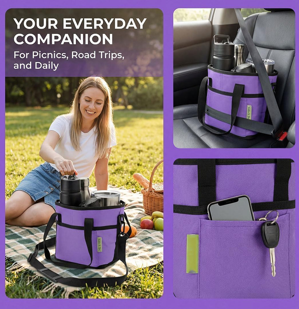 CarrySip™ 4-Cup Drink Carrier — Hands Free & Spill Proof