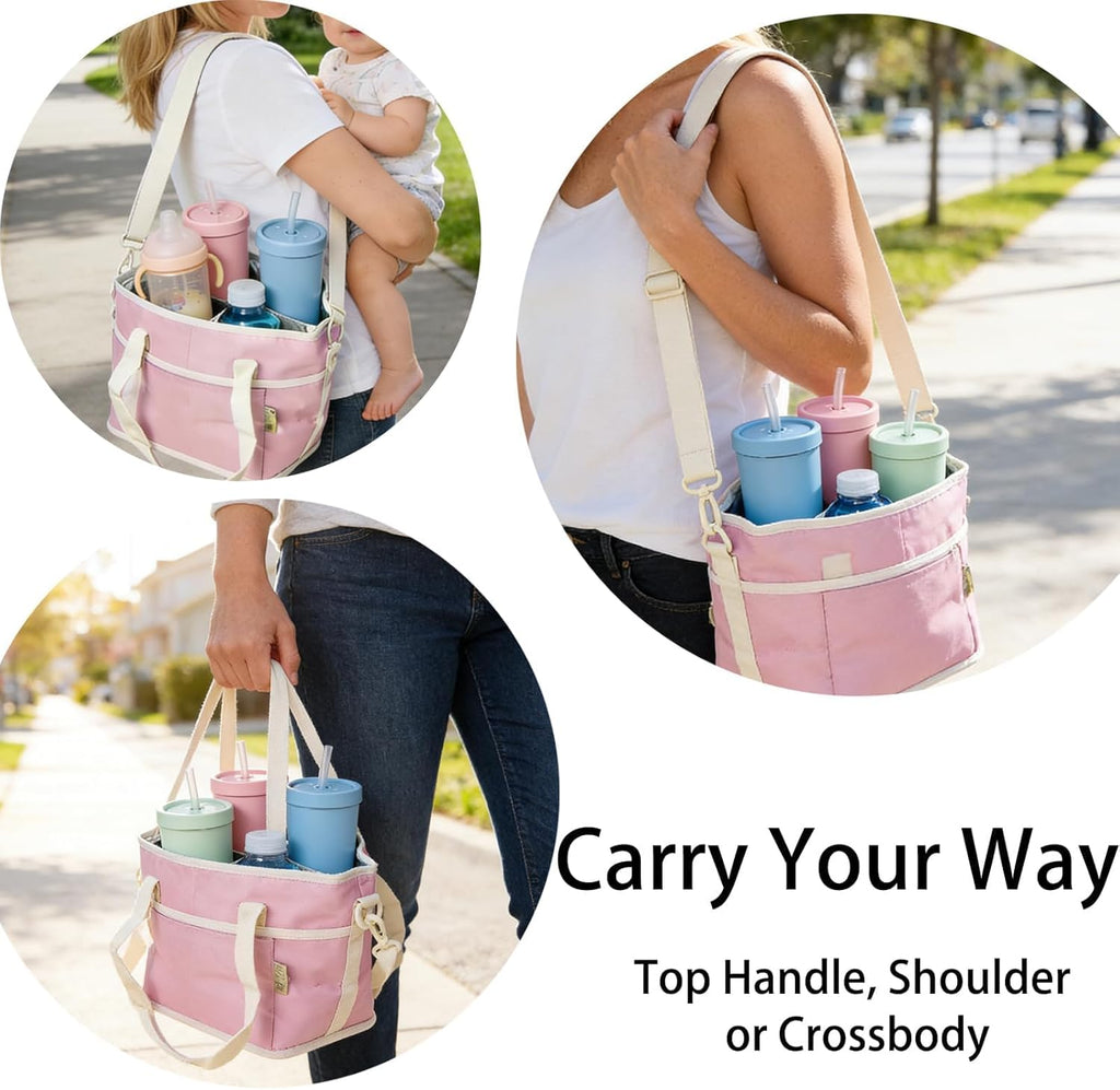 CarrySip™ 4-Cup Drink Carrier — Hands Free & Spill Proof
